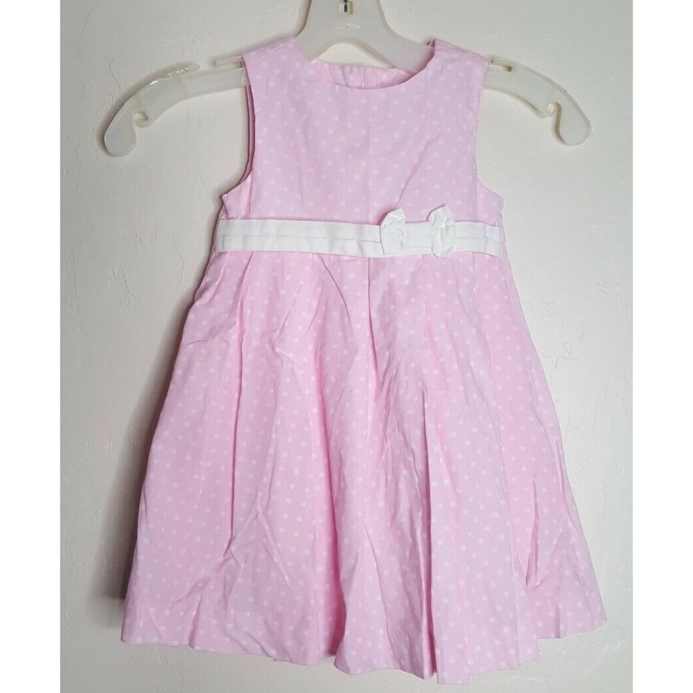Chelseas Corner Size 3T Baby Girl Pink Polka Dot Dress w Matching Coat